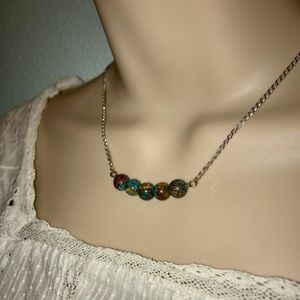 Bloodstone Gemstone Sterling Necklace